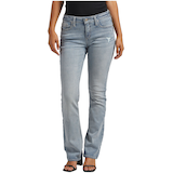 Silver Women's Elyse Mid Rise Slim Bootcut Jeans Front_Flat