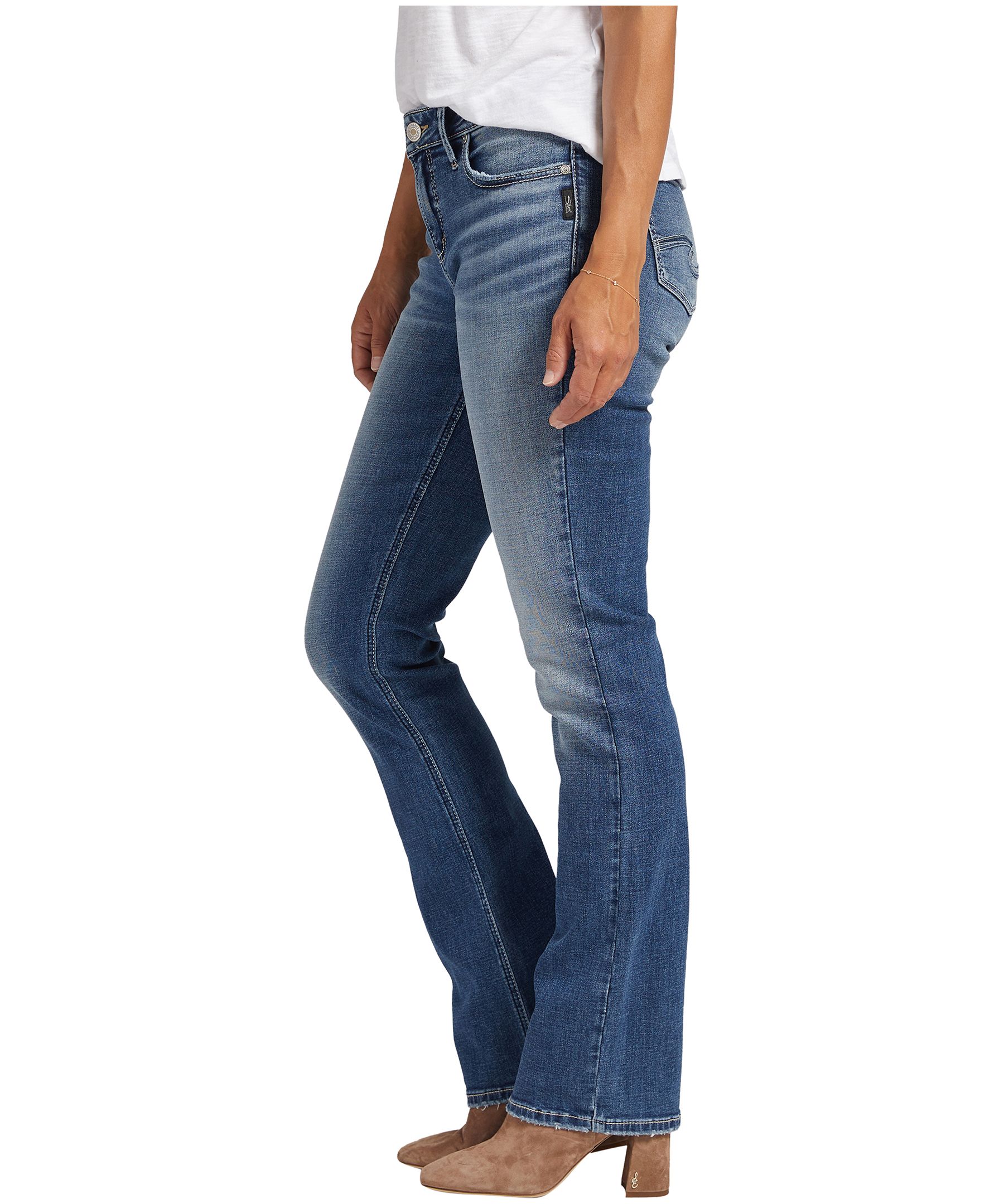 Silver Women's Elyse Mid Rise Slim Bootcut Jeans