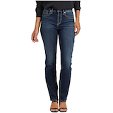 Silver Women's Avery High Rise Straight Leg Jeans Front_Flat