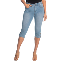 Jean capri à taille mi-basse et à jambe étroite pour femmes, Lois, Alexane Front_Flat
