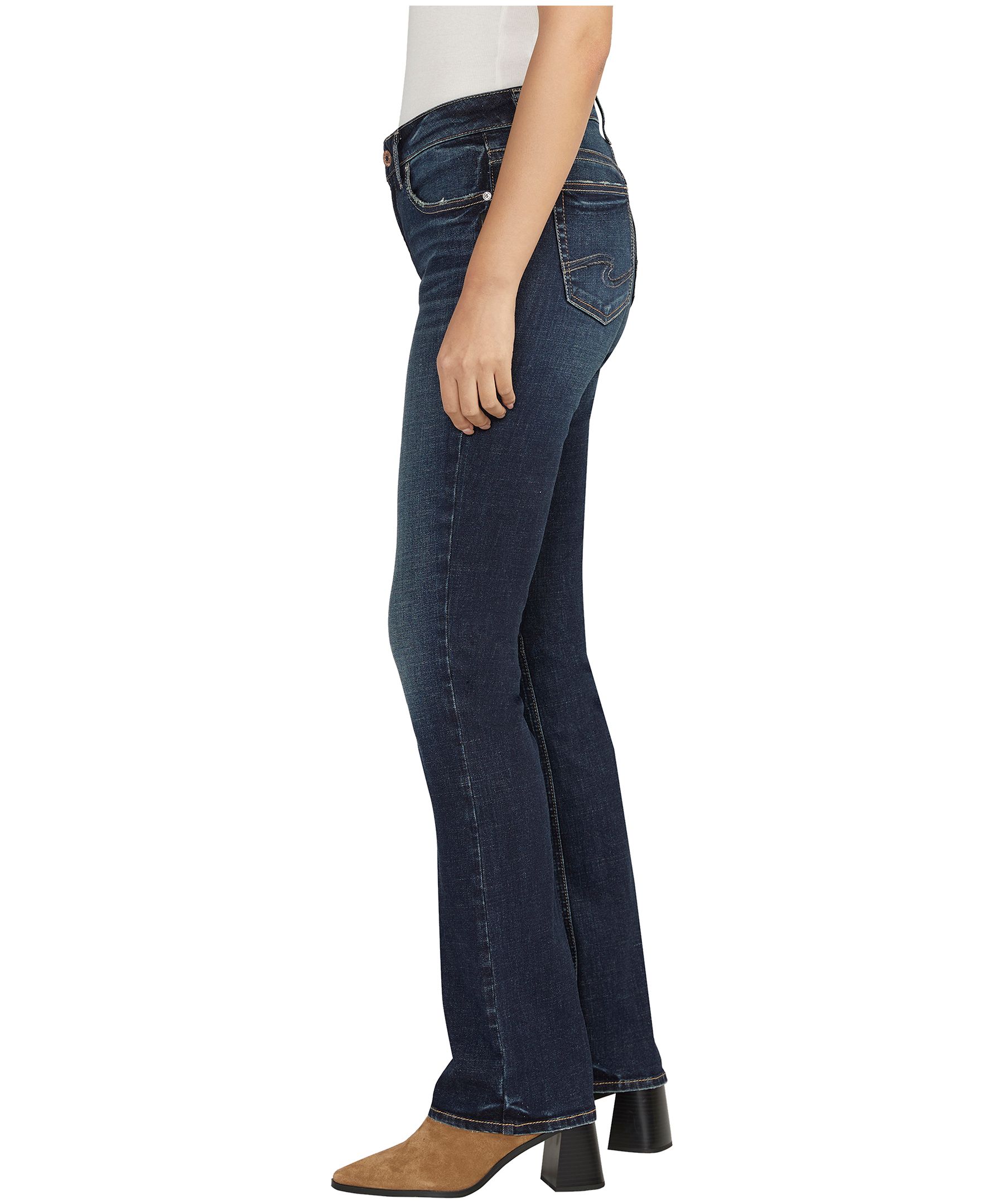 Silver Women's Elyse Mid Rise Classic Fit Bootcut Jeans