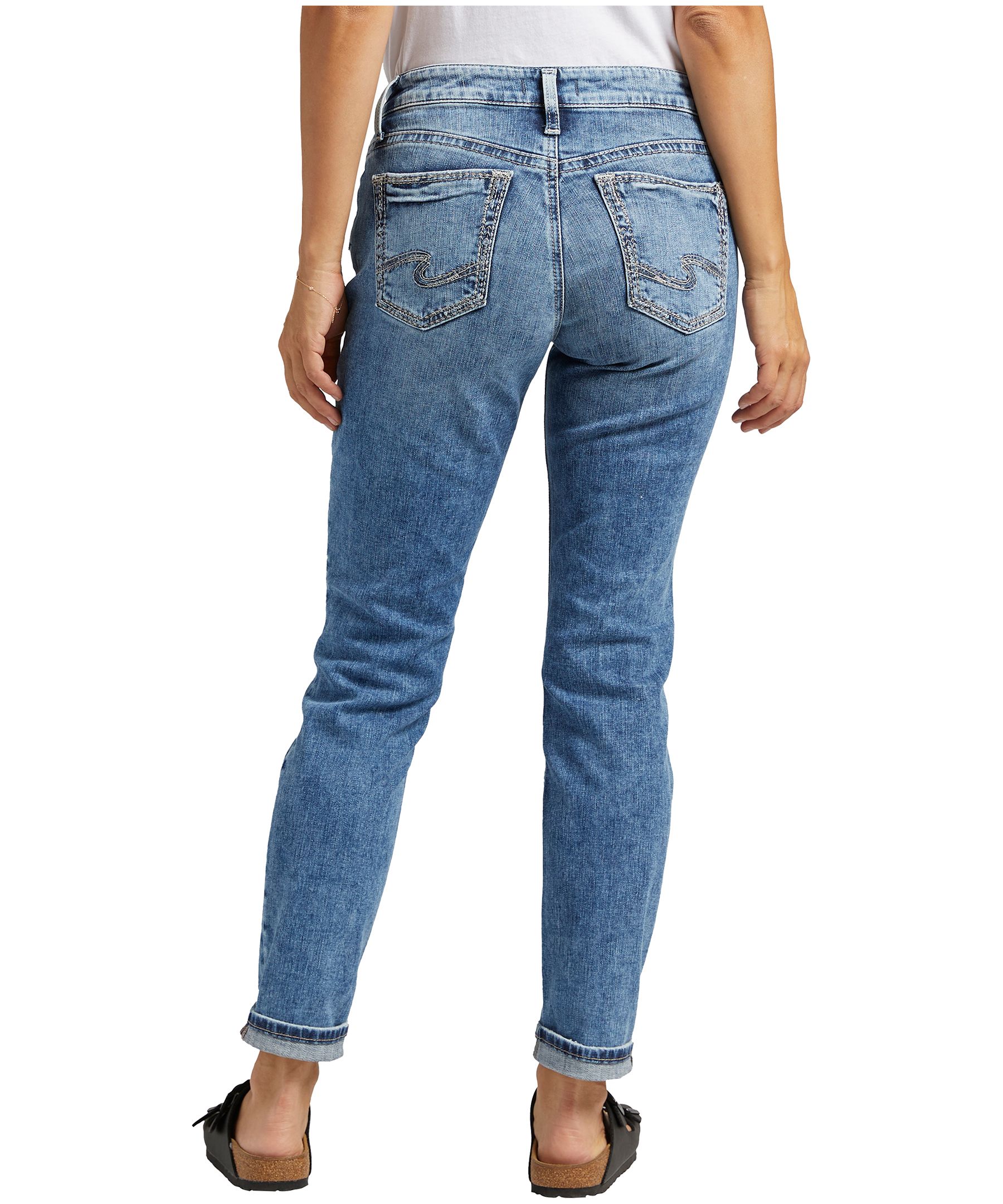 Silver Women's Boyfriend Mid Rise Relaxed Fit Jeans