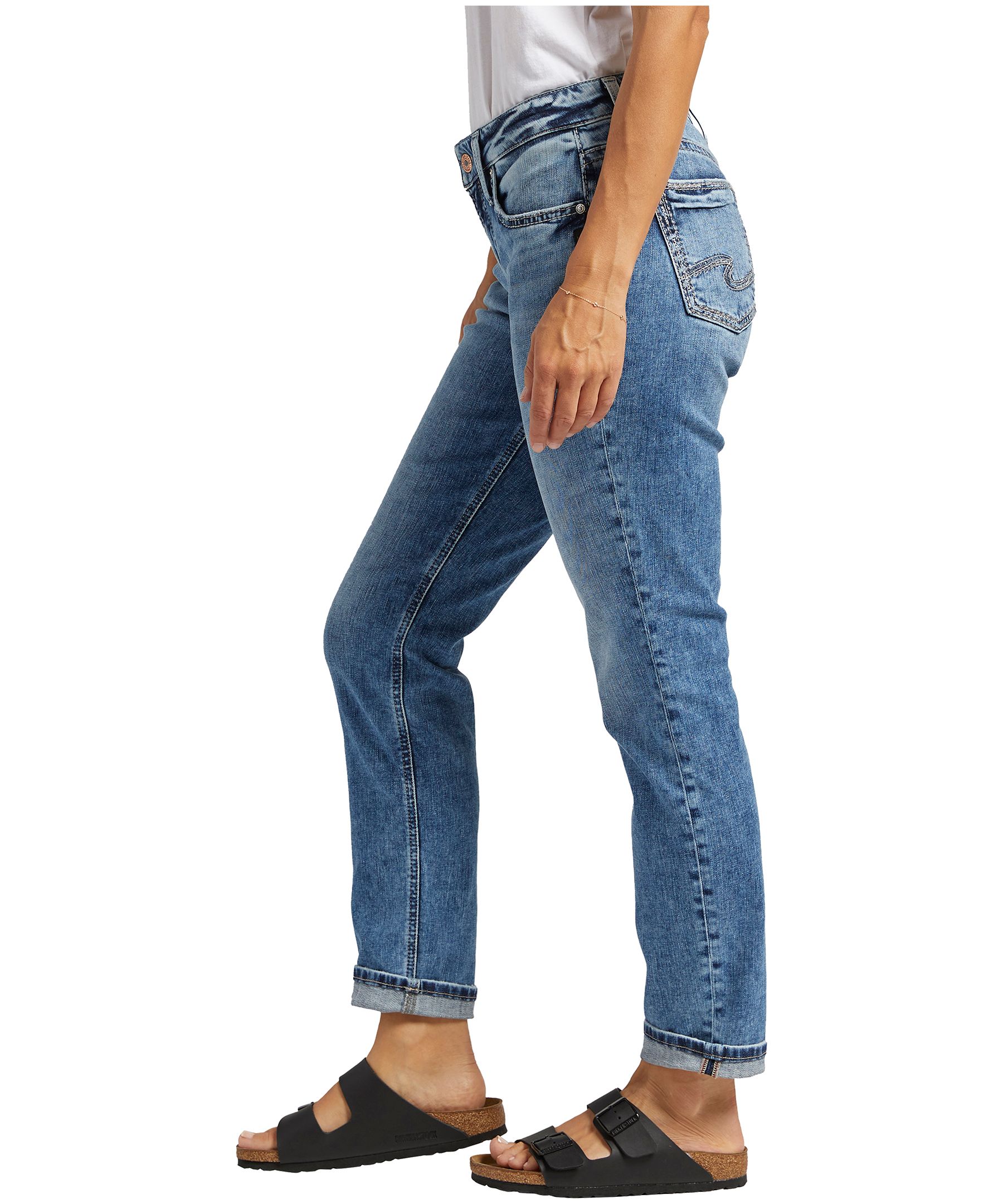 Silver Women's Boyfriend Mid Rise Relaxed Fit Jeans