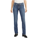 Silver Women's Suki Mid Rise Slim Leg Bootcut Jeans Front_Flat