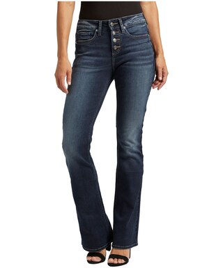 Silver Women's Suki Mid-Rise Curvy Fit Bootcut Jeans