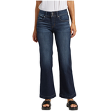 Silver Women's Suki Mid Rise Wide Leg Trouser Jeans Front_Flat