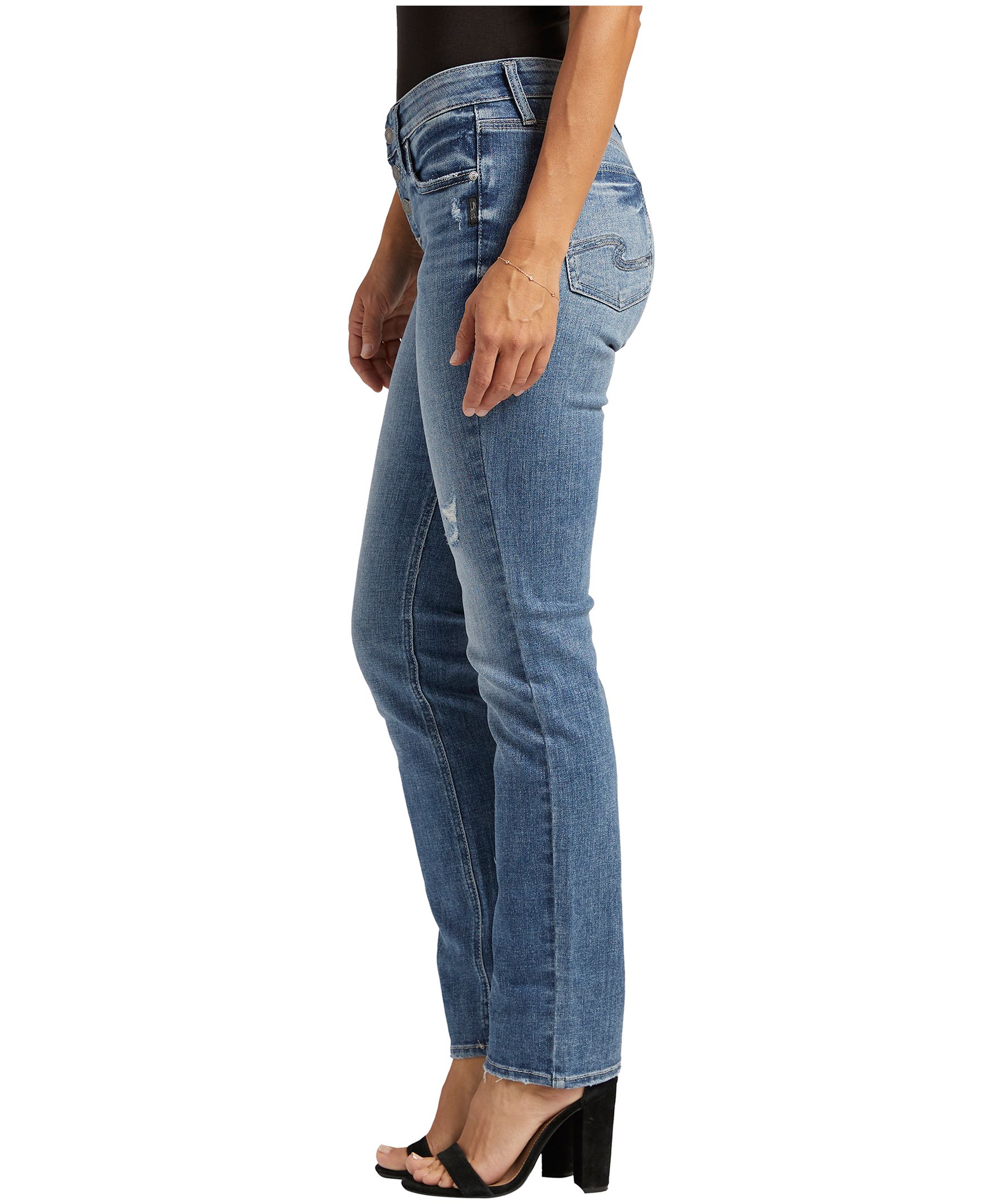 Silver Women's Suki Mid Rise Straight Leg Jeans