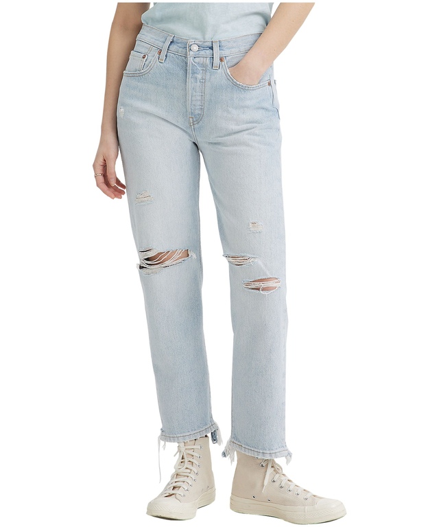 Jean court à jambe droite et à taille haute pour femmes, 501, Levi's