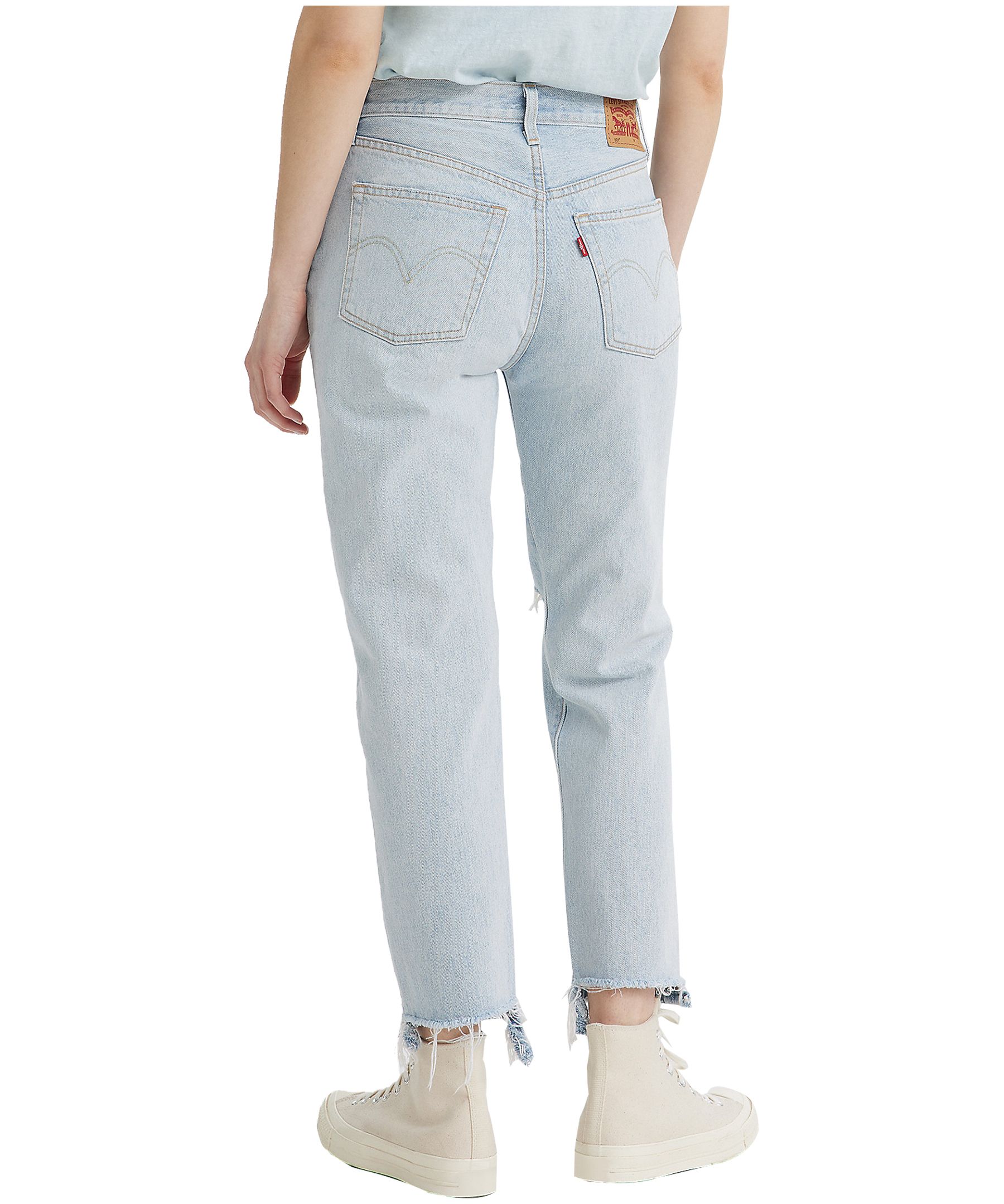 Jean court à jambe droite et à taille haute pour femmes, 501, Levi's