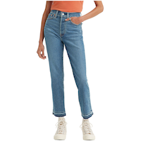 Levi's Women's Wedgie High Rise Straight Leg Skinny Jeans Front_Flat