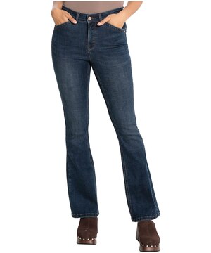 Jean Georgia à taille haute et à jambe évasée pour femmes, Lois