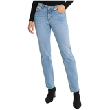 Jean Georgia à taille haute et à jambe droite pour femmes, Lois Front_Flat