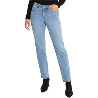 Jean Georgia à taille haute et à jambe droite pour femmes, Lois Front_Flat