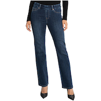 Lois Women's Maddie Mid Rise Straight Leg Pull On Jeans Front_Flat