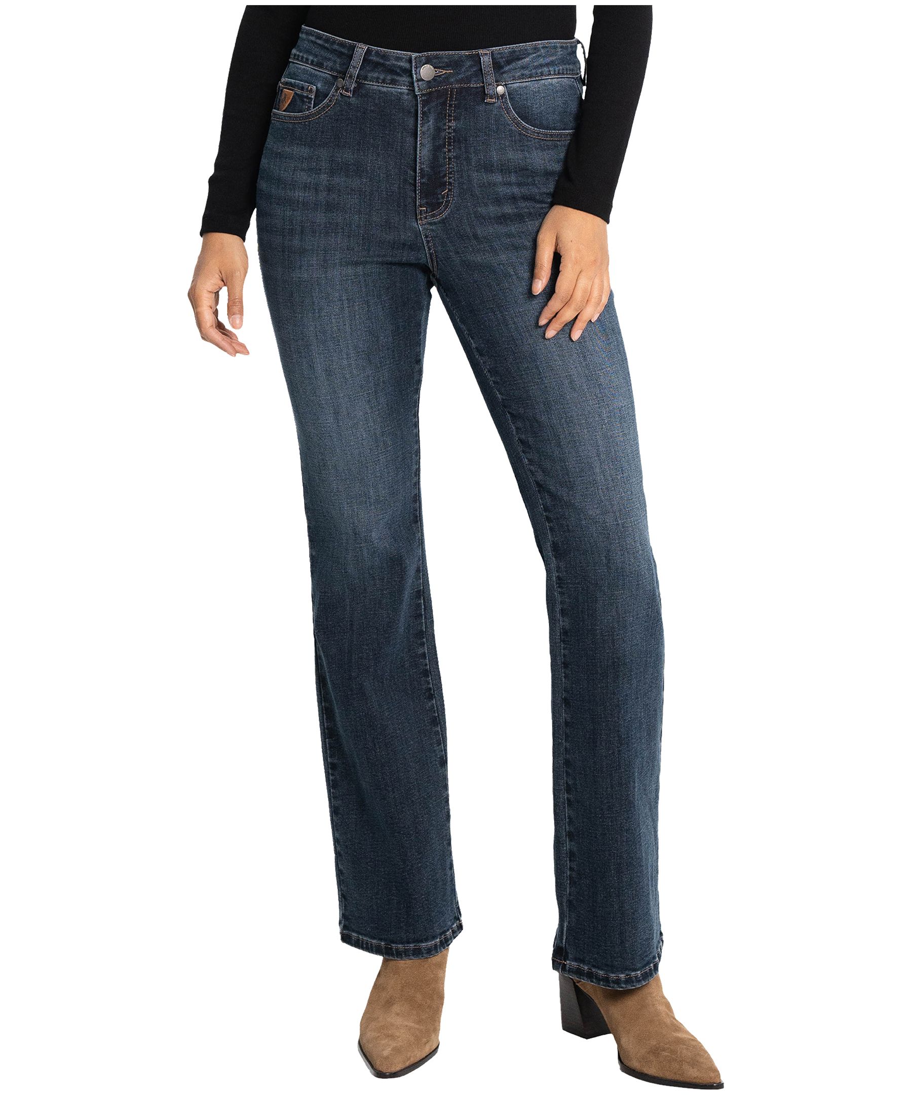 Jean semi-évasé Erika à taille haute pour femmes, Lois