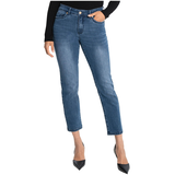 Jean Gigi à jambe étroite et à taille mi-basse pour femmes, Lois Front_Flat