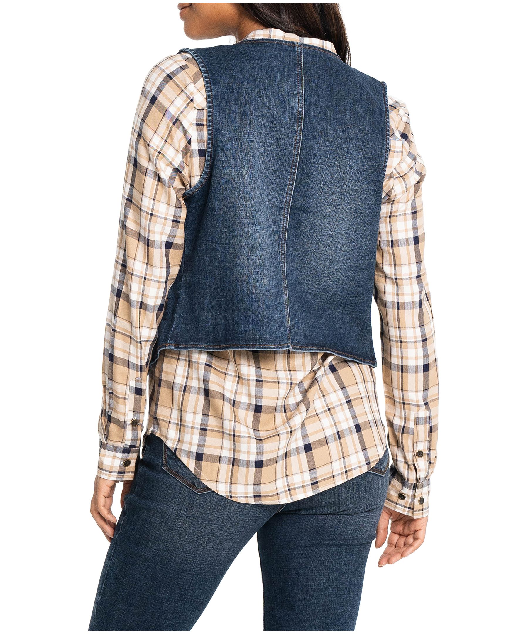 Gilet Lylia en denim extensible pour femmes, Lois