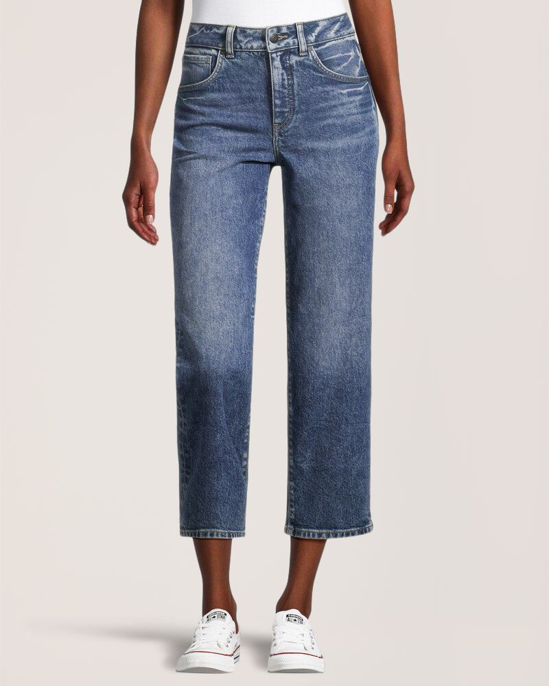 Denver Hayes Women's High Rise Straight Leg Crop Jeans