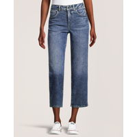 Denver Hayes Women's High Rise Straight Leg Crop Jeans Front_Flat