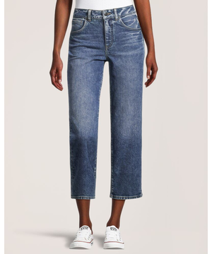 Denver Hayes Women's High Rise Straight Leg Crop Jeans
