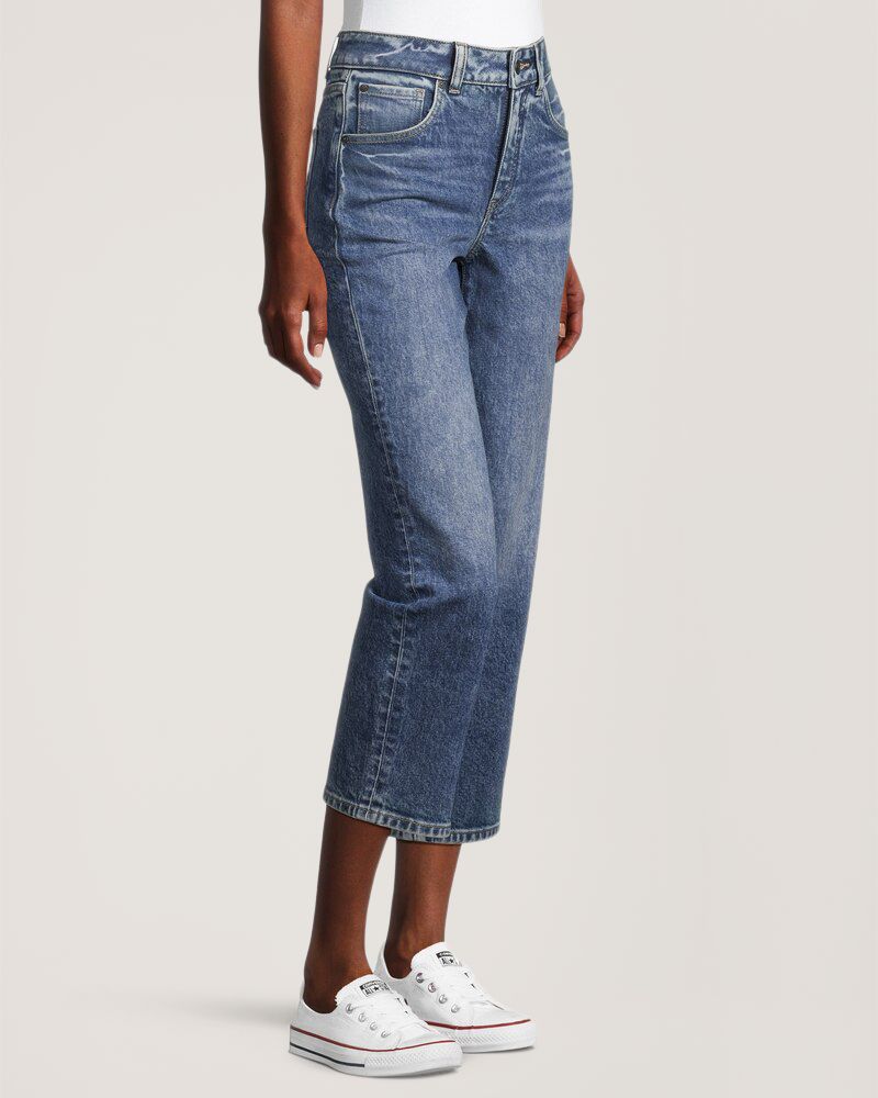 Denver Hayes Women's High Rise Straight Leg Crop Jeans