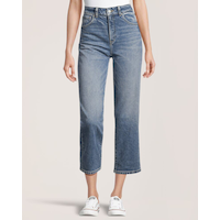 Denver Hayes Women's High Rise Straight Leg Crop Jeans Front_Flat