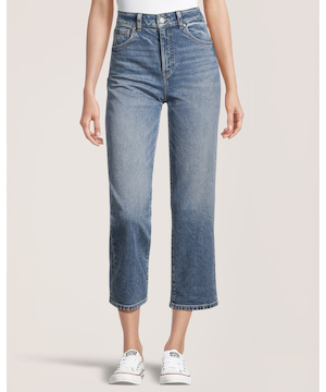 Denver Hayes Women's High Rise Straight Leg Crop Jeans