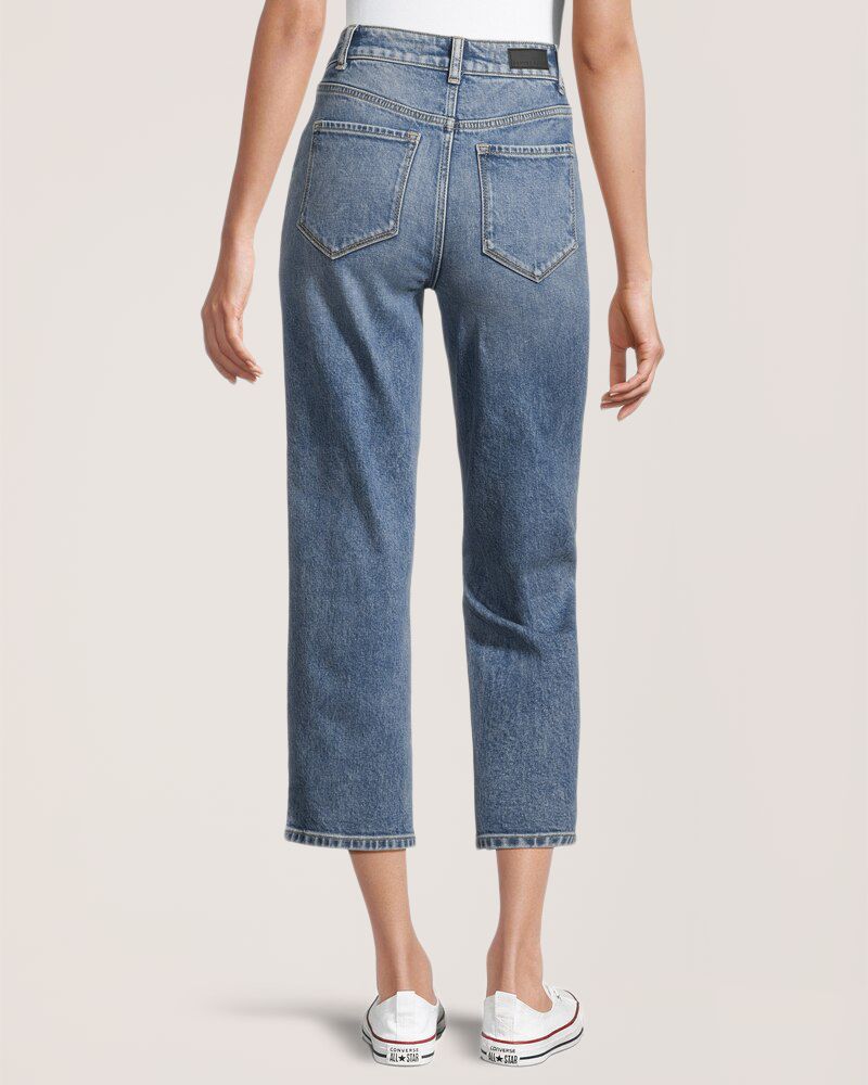Denver Hayes Women's High Rise Straight Leg Crop Jeans