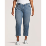 Jean court à jambe droite et taille mi-haute qui épouse les courbes pour femmes, Denver Hayes Front_Flat