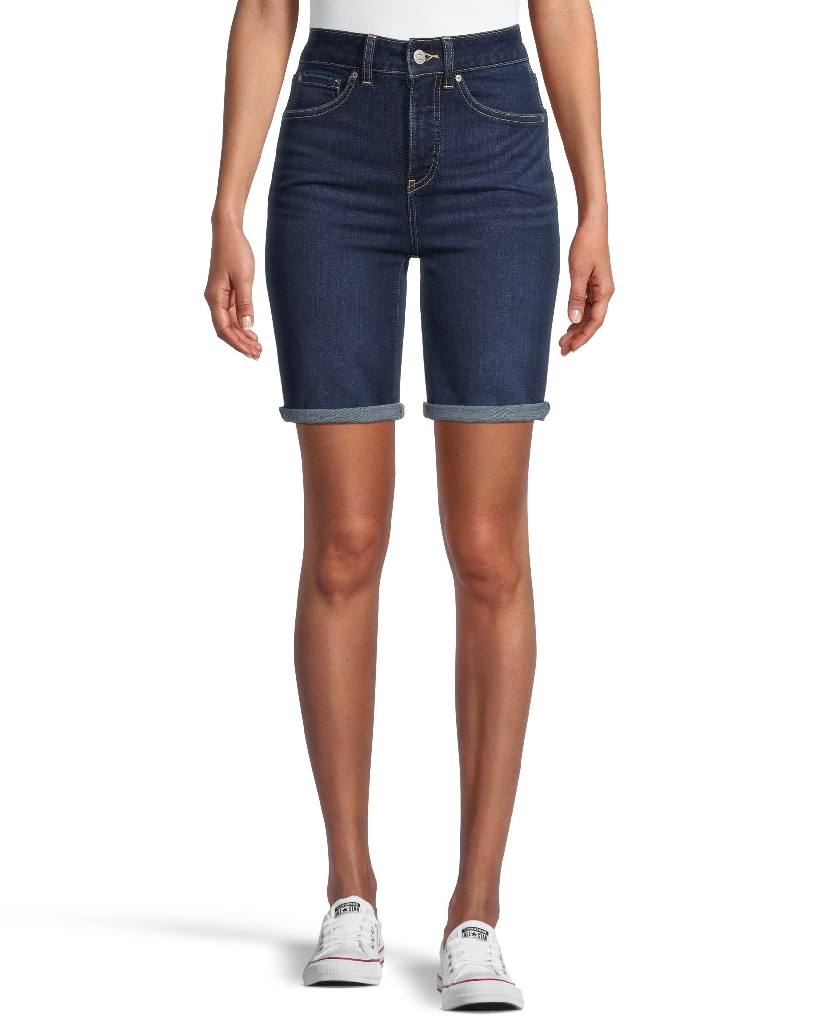 Denver Hayes Women s High Rise Denim Bermuda Shorts