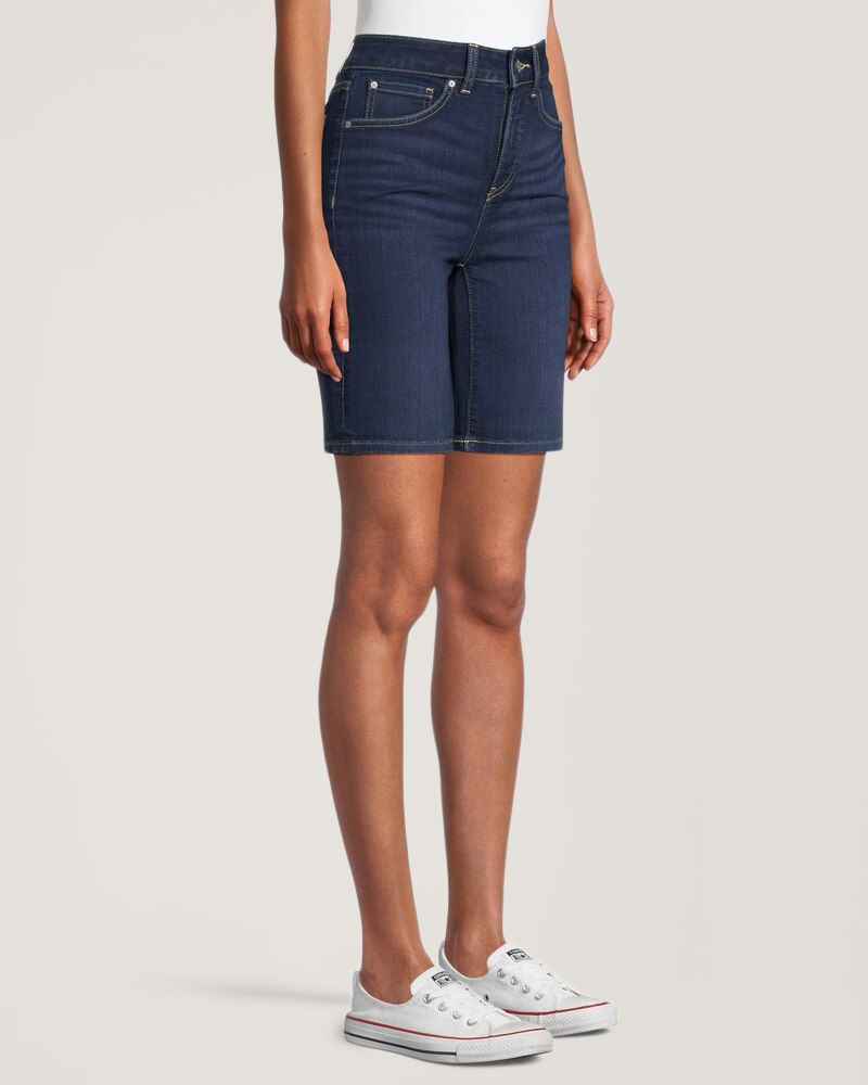 Bermuda en denim à taille haute pour femmes, Denver Hayes