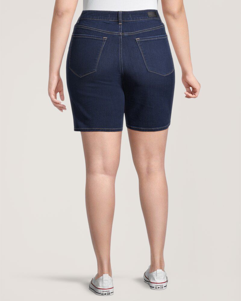 Bermuda en denim à taille haute pour femmes, Denver Hayes
