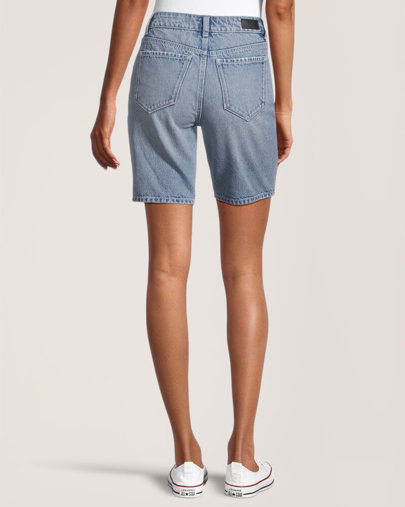 Short en jean style bermuda à taille haute pour femmes, Denver Hayes