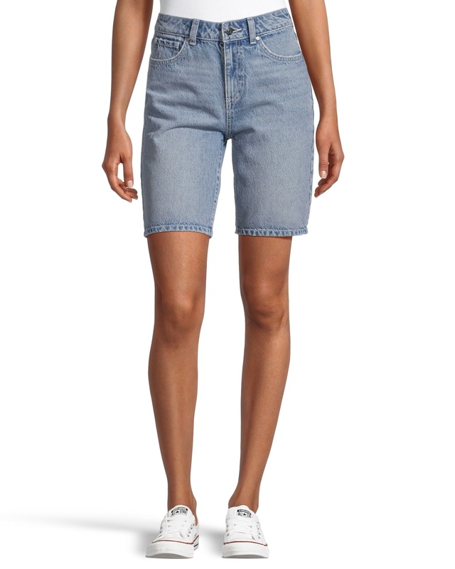 Levi's Plus - Ribcage - Short en jean style bermuda à taille haute - Bleu moyen