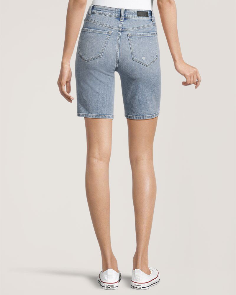 Bermuda en denim à taille haute pour femmes, Denver Hayes