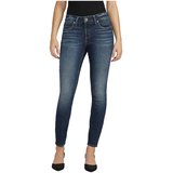 Silver Women's Elyse Mid Rise Comfort Fit Skinny Jeans Front_Flat