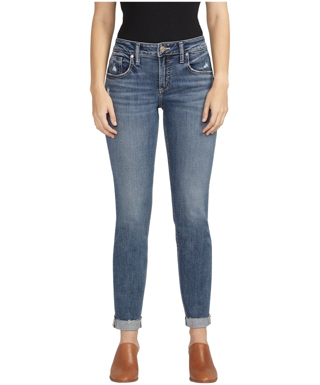 Silver Women's Boyfriend Mid Rise Slim Leg Jeans