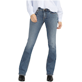 Silver Women's Suki Mid Rise Curvy Fit Slim Bootcut Jeans Front_Flat