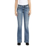 Silver Women's Suki Mid Rise Curvy Fit Bootcut Jeans Front_Flat