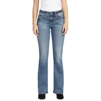 Silver Women's Suki Mid Rise Curvy Fit Bootcut Jeans Front_Flat