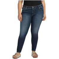 Silver Women's Elyse Mid Rise Comfort Fit Skinny Jeans Front_Flat