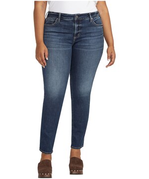 Silver Women's Elyse Midrise Comfort Fit Straight Jeans