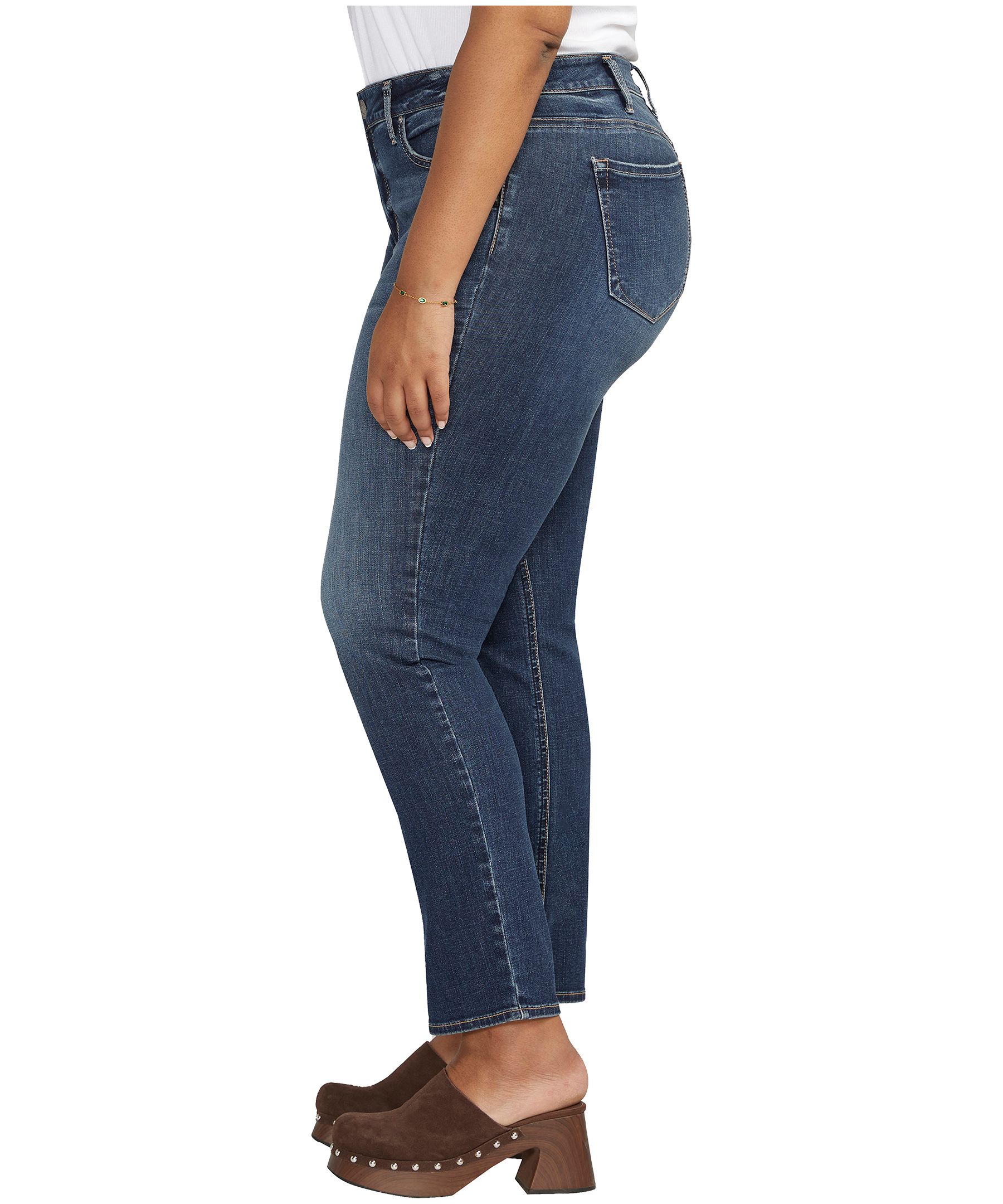 Silver Women's Elyse Midrise Comfort Fit Straight Jeans