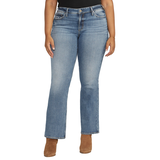 Silver Women's Suki Mid Rise Curvy Fit Bootcut Jeans Front_Flat