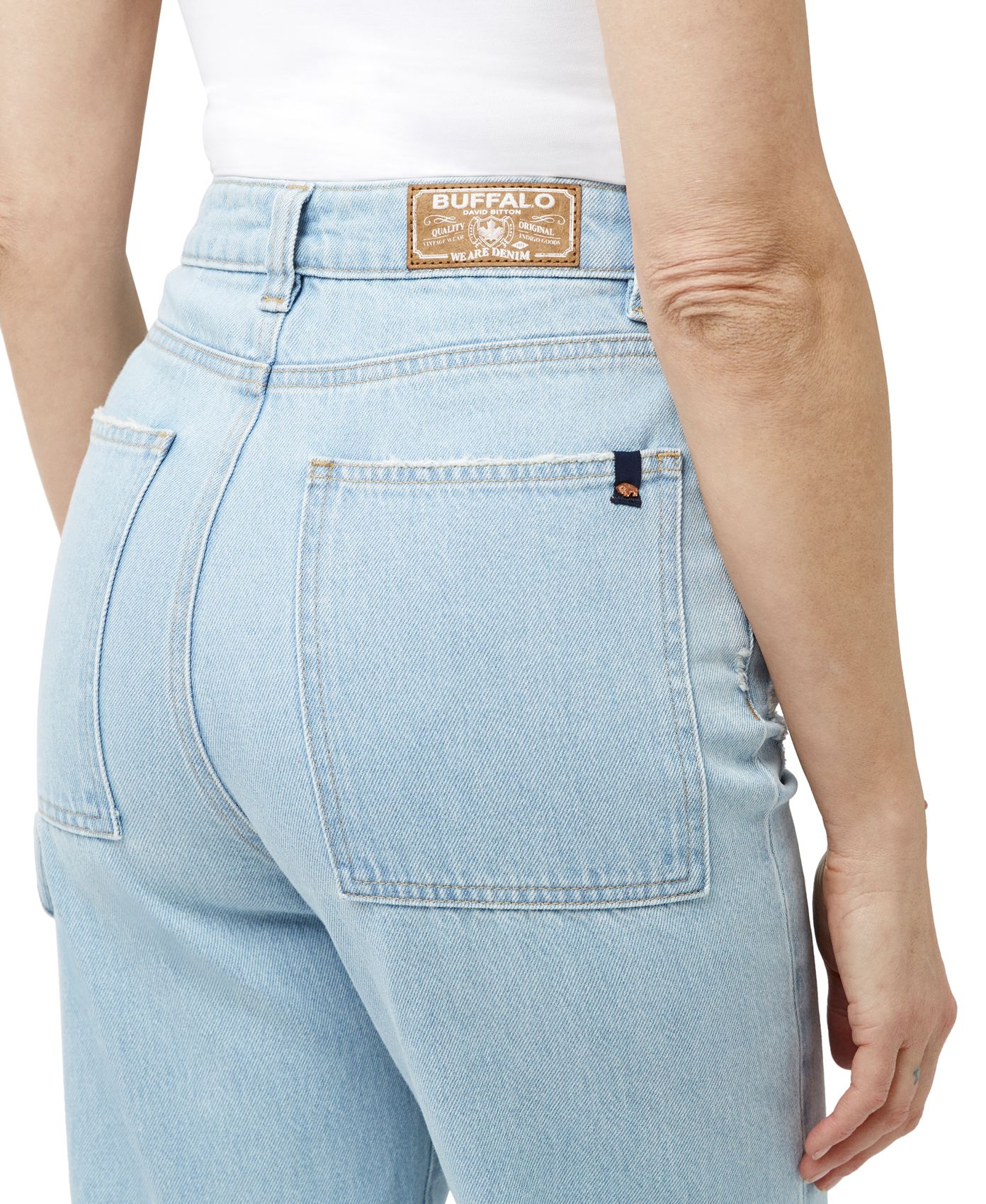 Buffalo Women's Jane Super High Rise Loose Straight Jeans