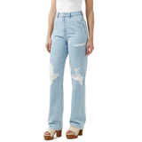 Buffalo Women's Jane Super High Rise Loose Straight Jeans Front_Flat