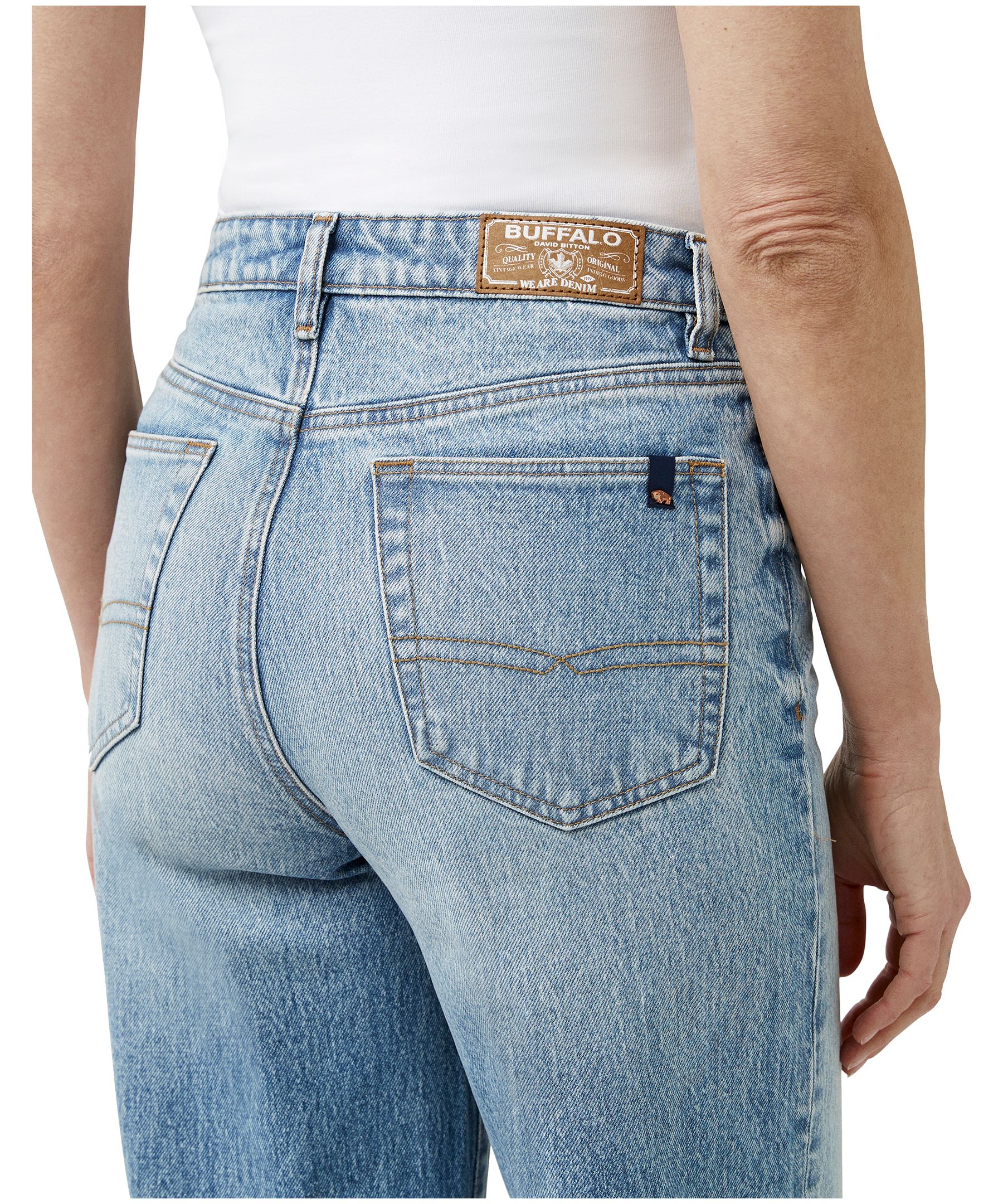 Buffalo Women's Addie High Rise Wide Leg Jeans