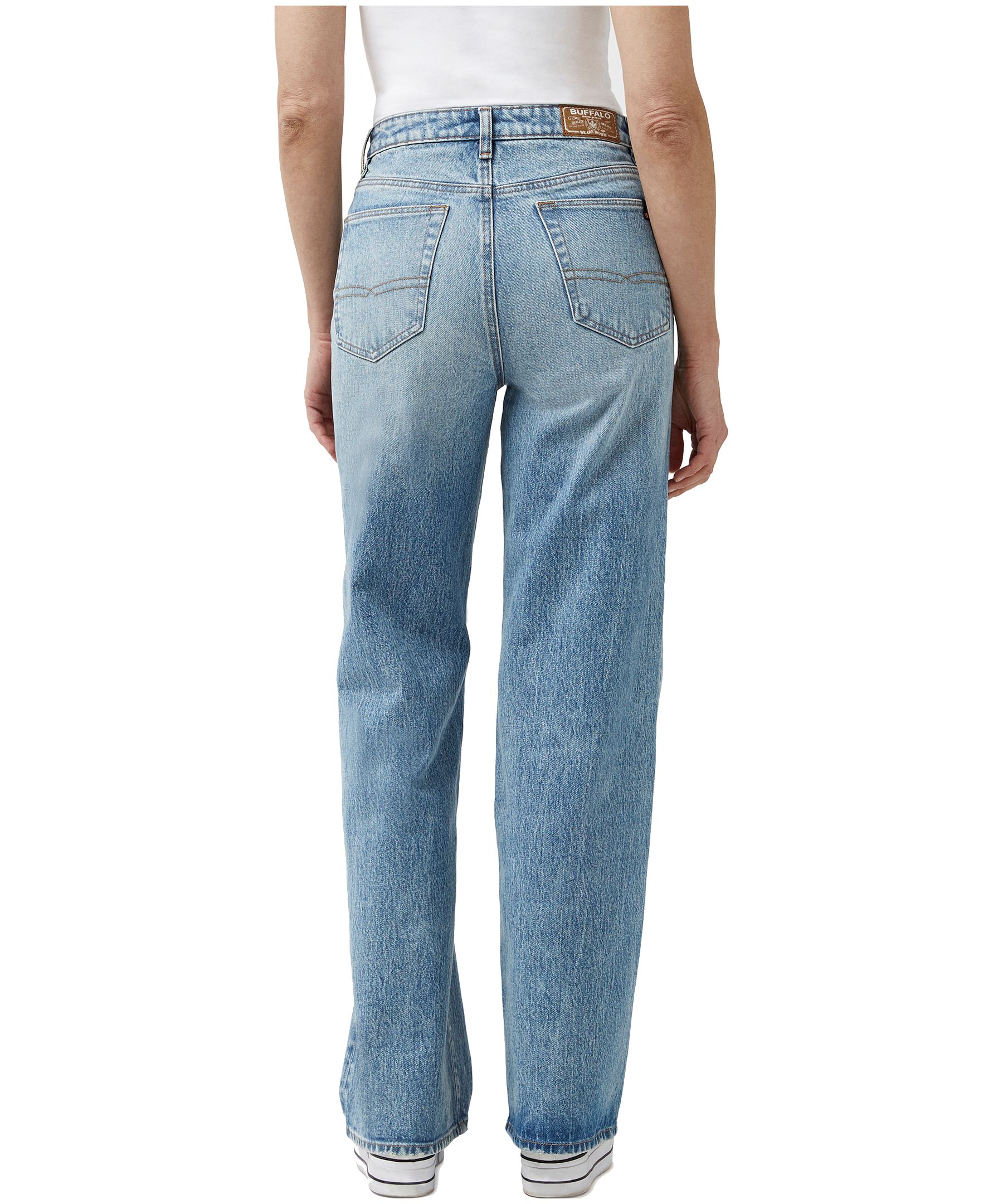 Buffalo Women's Addie High Rise Wide Leg Jeans