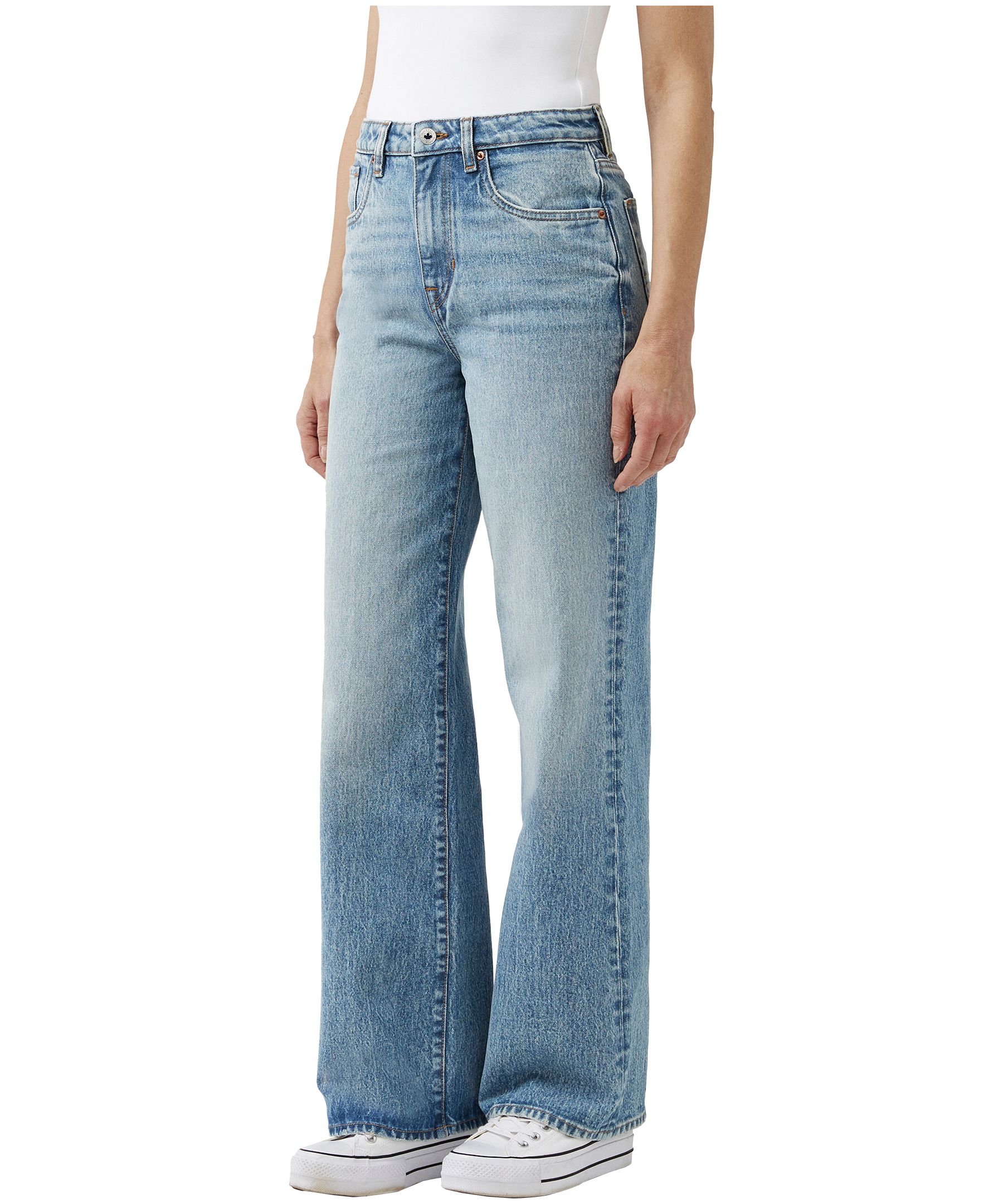Buffalo Women's Addie High Rise Wide Leg Jeans