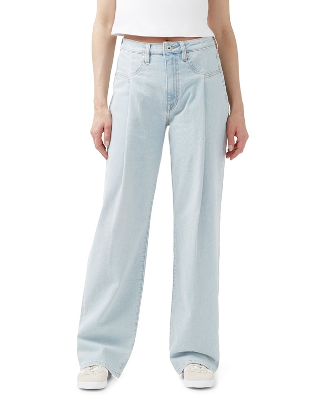 Buffalo Women's Jennifer Super High Rise Loose Straight Jeans